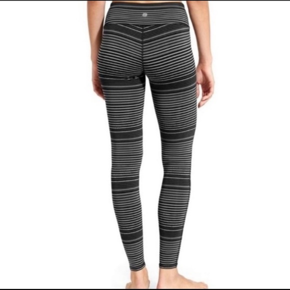 Athleta full length leggings- striped